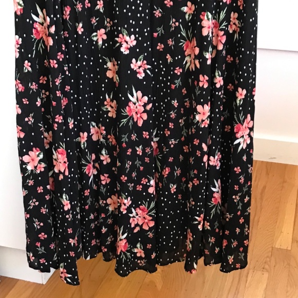 WOMAN WITHIN Maxi Dress Black Floral Short Sleeve V Neck Women’s Plus Size 4X 34 - Picture 4 of 15